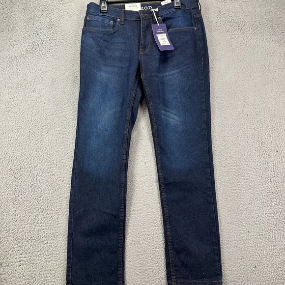 Izod Men Slim Fit Jeans 32X32 Blue Comfort Stretch Performance Tech 5 Pocket NEW - Picture 1 of 10